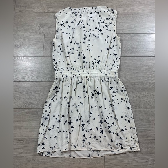 Tibi Silk Starfish Novelty Print Cream Sleeveless Dress - Picture 3 of 10